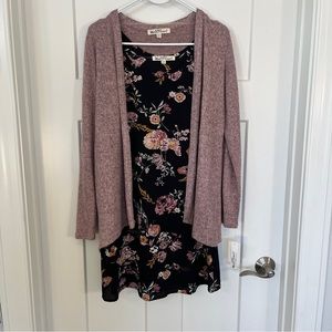 NWT Wallflower Floral Dress with Cardigan